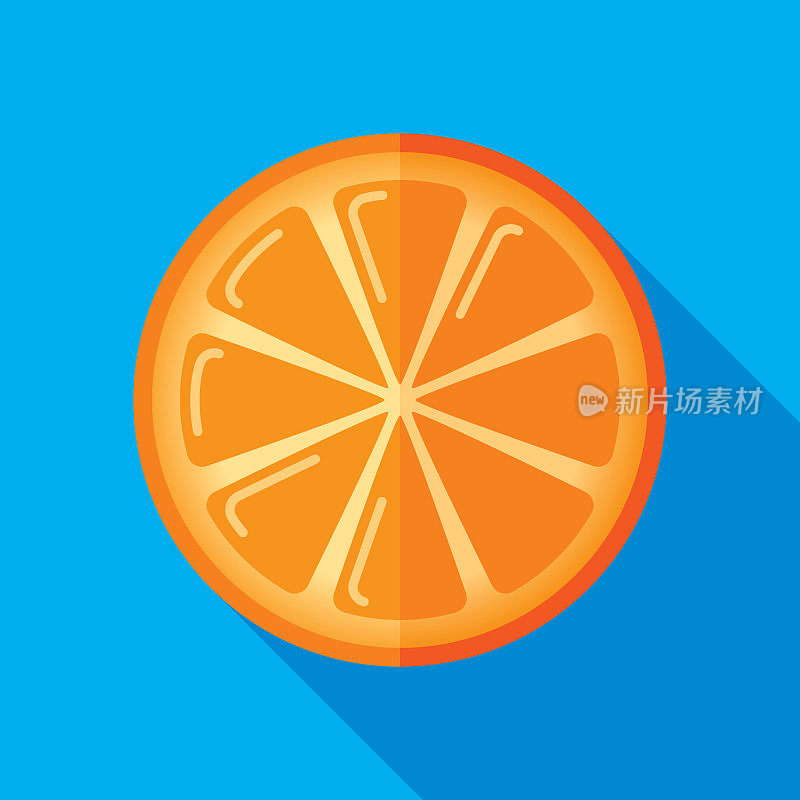 Orange Slice Icon Flat